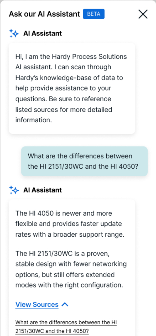 Hardy AI Smart-Search Chat mockup on mobile device