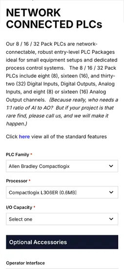 screenshot of Prometrix product page on mobile device