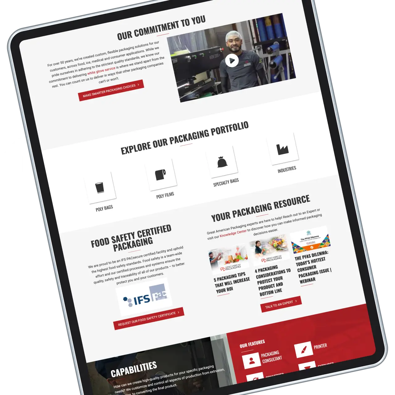 Great American Packaging tablet image