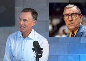 Greg Zimmer and a thumbnail of John Wooden