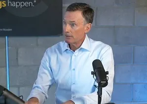 Greg Zimmer and John Wooden speaking